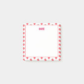 Mooie Aardbei Kawaii Liefhebber Esthetisch Patroon Post-it® Notes (Voorkant)