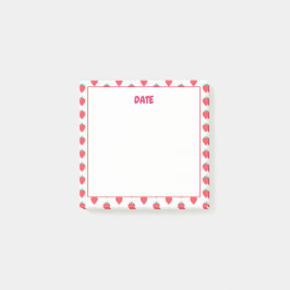 Mooie Aardbei Kawaii Liefhebber Esthetisch Patroon Post-it® Notes