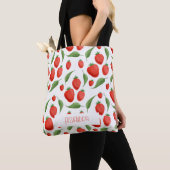 Mooie aardbei patroon eco tas (Dichtbij)