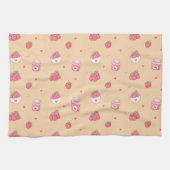 Mooie aardbei patroon keukenhanddoek (Horizontaal)