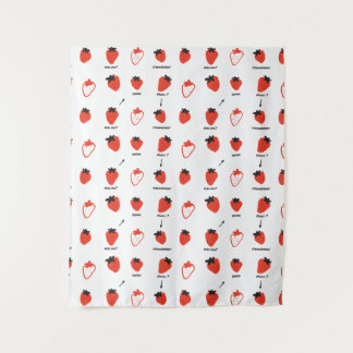 Mooie Aardbei Patroon Wandtapijt Kamer Decoratie Wandkleed