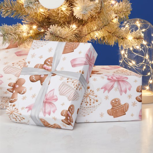 Mooie aardbei peperkoek Kerstmis Cadeaupapier (Feestdagen)