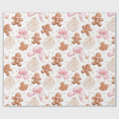 Mooie aardbei peperkoek Kerstmis Cadeaupapier (Vlak)