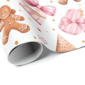 Mooie aardbei peperkoek Kerstmis Cadeaupapier (Rol Hoek)