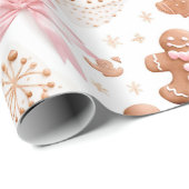 Mooie aardbei peperkoek Kerstmis Cadeaupapier (Rol Hoek)