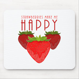 Mooie Aardbei Quote Design   Kawaii Fruit Muismat