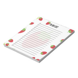 Mooie Aardbei To-Do Lijst Notitieblok