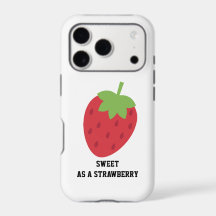 Mooie aardbei zoete telefoonhoes
