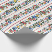 Mooie aardbeien en bloemen bruids cadeaupapier (Hoek)