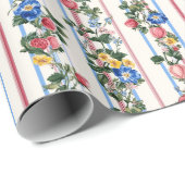 Mooie aardbeien en bloemen bruids cadeaupapier (Rol Hoek)