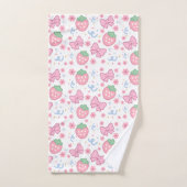 Mooie aardbeien en linten bad handdoek (Handdoek)