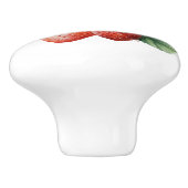 Mooie aardbeien keramische knop (Zijkant)