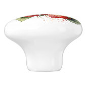 Mooie aardbeien keramische knop (Zijkant)