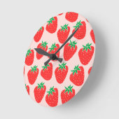 Mooie aardbeien wandklok (Hoek)