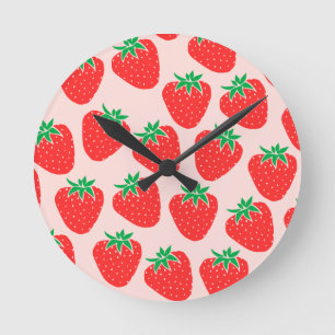 Mooie aardbeien wandklok