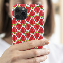 Mooie Aardbeienpatroon Esthetiek iPhone 15 Pro Max Hoesje