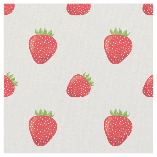 Mooie aardbeienprint katoen stof (Close Up)