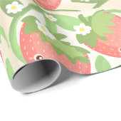 Mooie Aardbeientuin Cadeaupapier (Rol Hoek)
