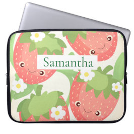 Mooie Aardbeientuin Laptop Sleeve