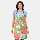 Mooie Aardbeientuin Schort (Gedragen)