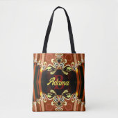 Mooie aarde bloeien aangepaste naam tote bag (Voorkant)