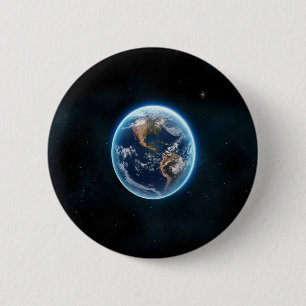Mooie aarde ronde button 5,7 cm