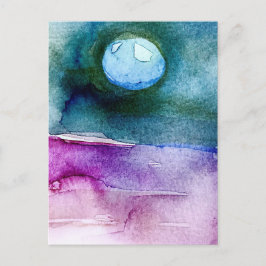 Mooie aarde schilderij in aquarel feestdagenkaart