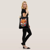 Mooie Aardige Waterverf Vos Bloem Tote Bag (Op model)