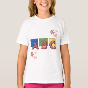 Mooie ABC-leren T-shirt voor kinderen Kleurrijk al