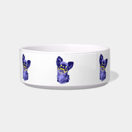 Mooie Abstract Blauwe Chihuahua Keramische Kom voo