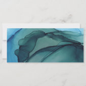 Mooie Abstract Blauwe Waterverf Inkt (Achterkant)