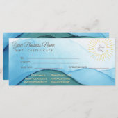 Mooie Abstract Blauwe Waterverf Inkt (Voorkant / Achterkant)