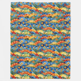 Mooie Abstract Naadloos Patroonontwerp Fleece Deken