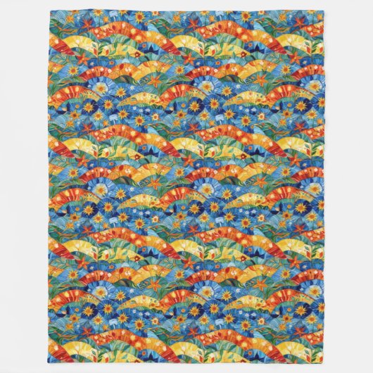 Mooie Abstract Naadloos Patroonontwerp Fleece Deken (Voorkant)