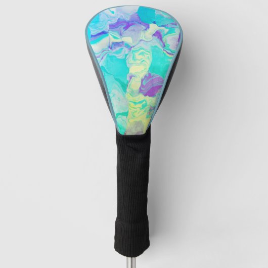 Mooie Abstracte Aqua Kwarts Golfheadcover (Voorkant)