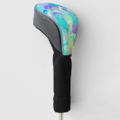 Mooie Abstracte Aqua Kwarts Golfheadcover (Schuin)