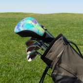 Mooie Abstracte Aqua Kwarts Golfheadcover (Insitu)