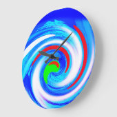 Mooie abstracte blauwe kunst grote klok (Hoek)
