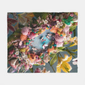 Mooie Abstracte Bloem Bloemen #2 Fleece Deken (Voorkant (Horizontaal))