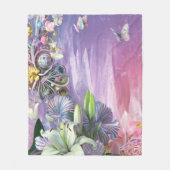 Mooie Abstracte Bloem Bloemen #7 Fleece Deken (Voorkant)