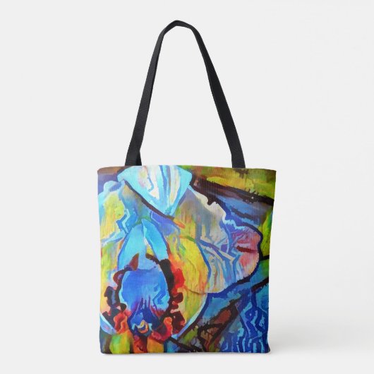 Mooie abstracte bloem tote bag (Achterkant)