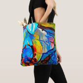 Mooie abstracte bloem tote bag (Dichtbij)