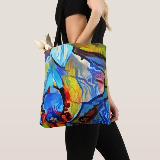 Mooie abstracte bloem tote bag (Dichtbij)