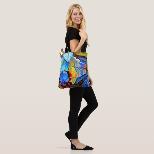 Mooie abstracte bloem tote bag (Op model)