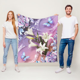 Mooie Abstracte bloemen #11 Fleece Deken