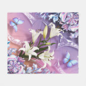 Mooie Abstracte bloemen #11 Fleece Deken (Voorkant (Horizontaal))