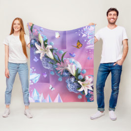 Mooie Abstracte bloemen #12 Fleece Deken