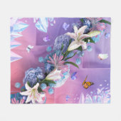 Mooie Abstracte bloemen #12 Fleece Deken (Voorkant (Horizontaal))