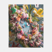 Mooie Abstracte bloemen #2 Fleece Deken (Voorkant)