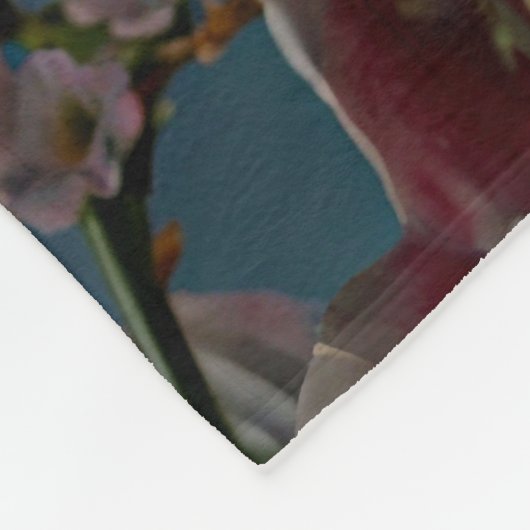 Mooie Abstracte bloemen #2 Fleece Deken (Hoek)